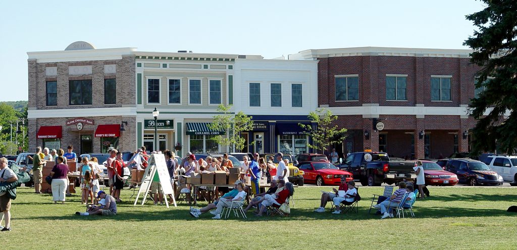 Downtown Boyne City community gathering